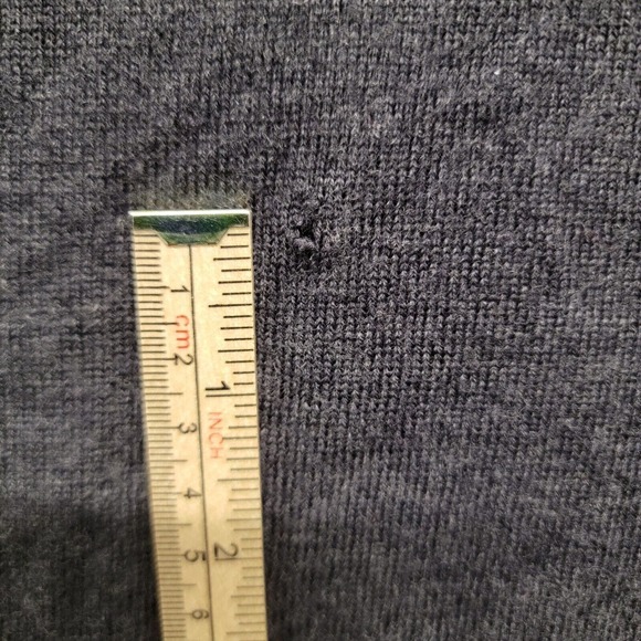 Banana Republic Sweater Mens Size Large Gray Baruffa Merino Wool Pullover Crew - Picture 8 of 9